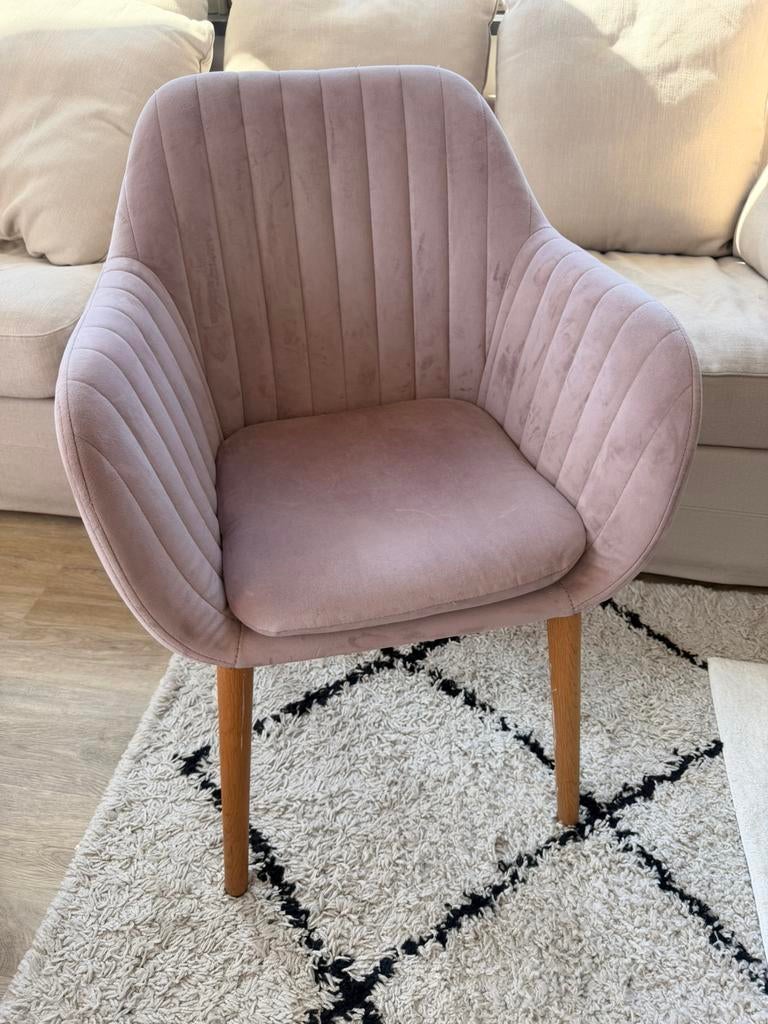 Leuke oudroze eetkamerstoel, Huis en Inrichting, Stoelen, Ophalen, Overige kleuren, Zo goed als nieuw, Eén