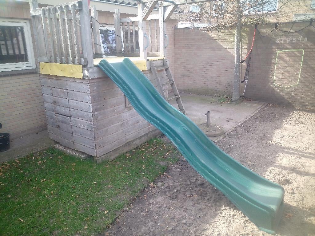 Speeltoestel met Glijbaan, Monkeybar en schommels, Kinderen en Baby's, Speelgoed | Buiten | Speeltoestellen, Ophalen, Gebruikt