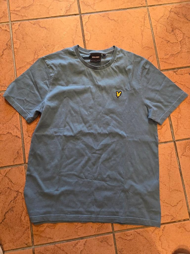 Lyle en Scott t-shirt petrol L, Maat 52/54 (L), Blauw, Lyle en Scott, Ophalen of Verzenden