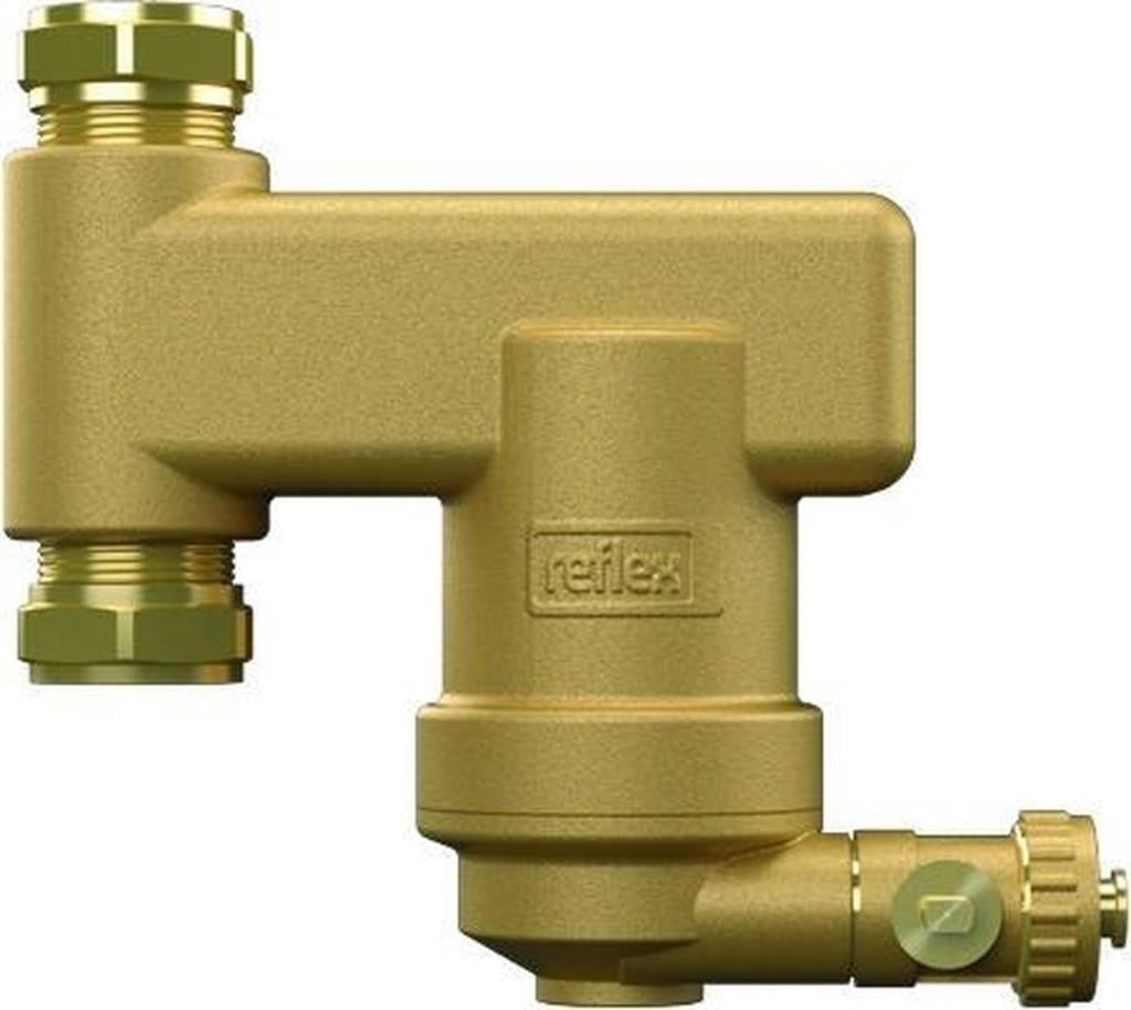 Reflex Exdirt D22 V vuilafscheider 22 mm, 2x knel, verticaal, Aardgas, Nieuw, Minder dan 3 jaar oud, Minder dan 20 liter