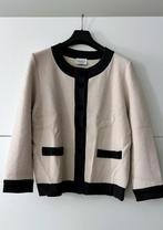 Sophiaelle creme gilet met zwarte afwerking, Beige, Maat 46/48 (XL) of groter, Ophalen of Verzenden, Zo goed als nieuw