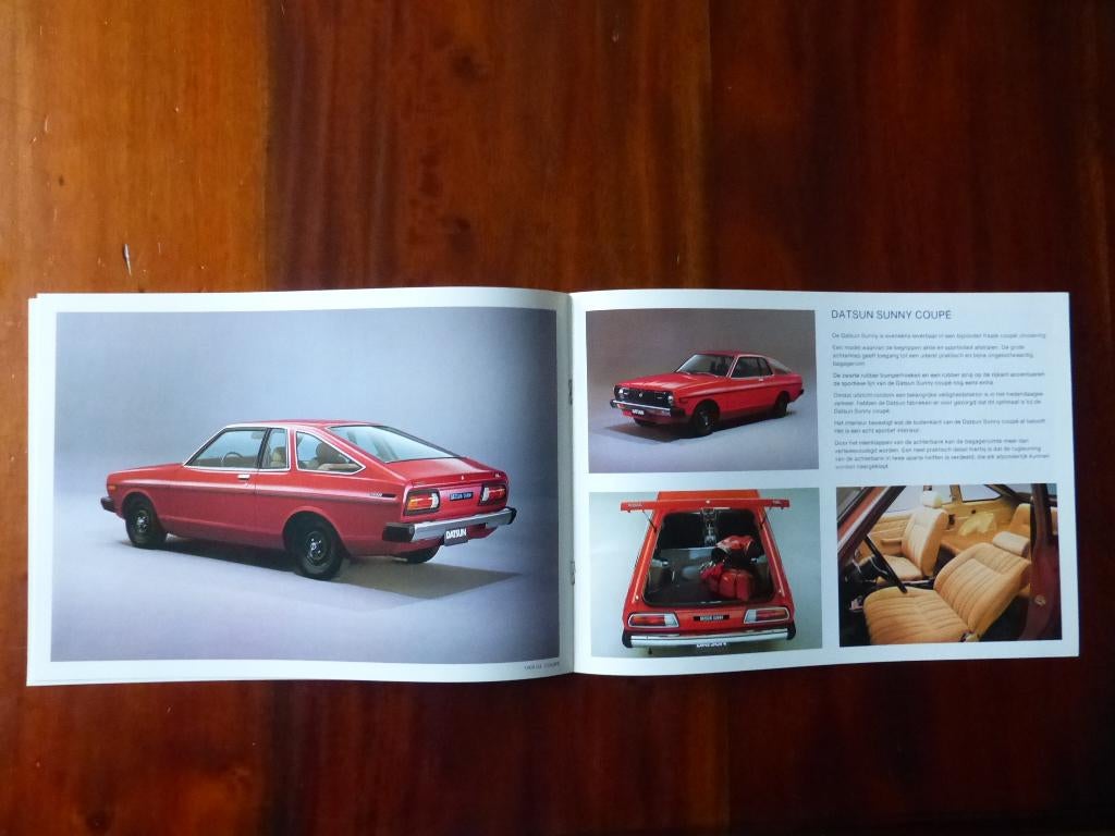 Datsun Nissan Sunny sedan en coupé 1978 brochure, Verzenden, Zo goed als nieuw, Nissan