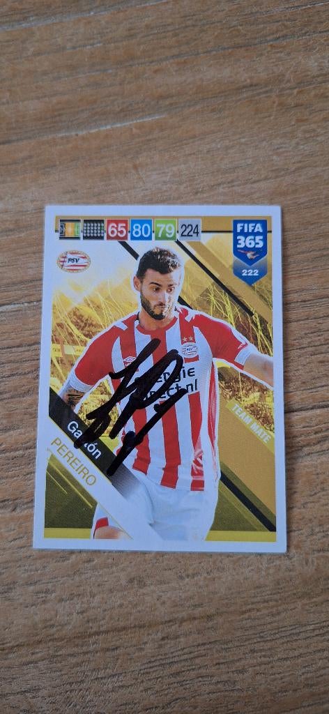Panini trading card handtekening; Gaston Pereiro # PSV, Ophalen of Verzenden, Nieuw, PSV, Spelerskaart