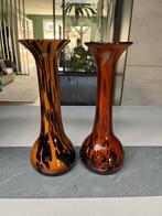 Mooie Mondgeblazen Vazen met Turtle Print - ZGAN, Overige kleuren, Ophalen of Verzenden, Minder dan 50 cm, Glas