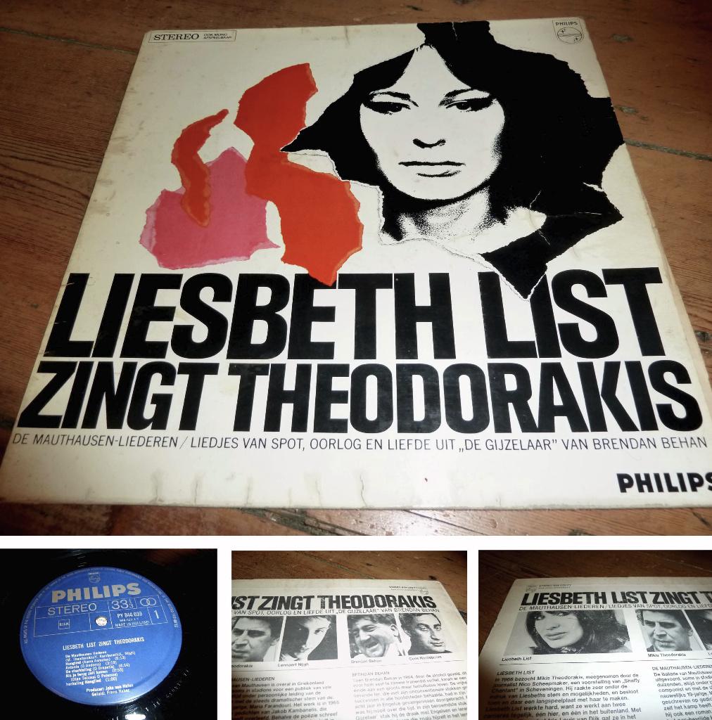 lp Liesbeth List zingt Theodorakis LP 1967 - 02, Cd's en Dvd's, Vinyl | Pop, Ophalen of Verzenden, Gebruikt, Overige formaten