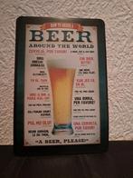 Mooi metalen bier order bord 20x30cm, Verzamelen, Ophalen of Verzenden, Zo goed als nieuw, Reclamebord, Plaat of Schild, Overige merken