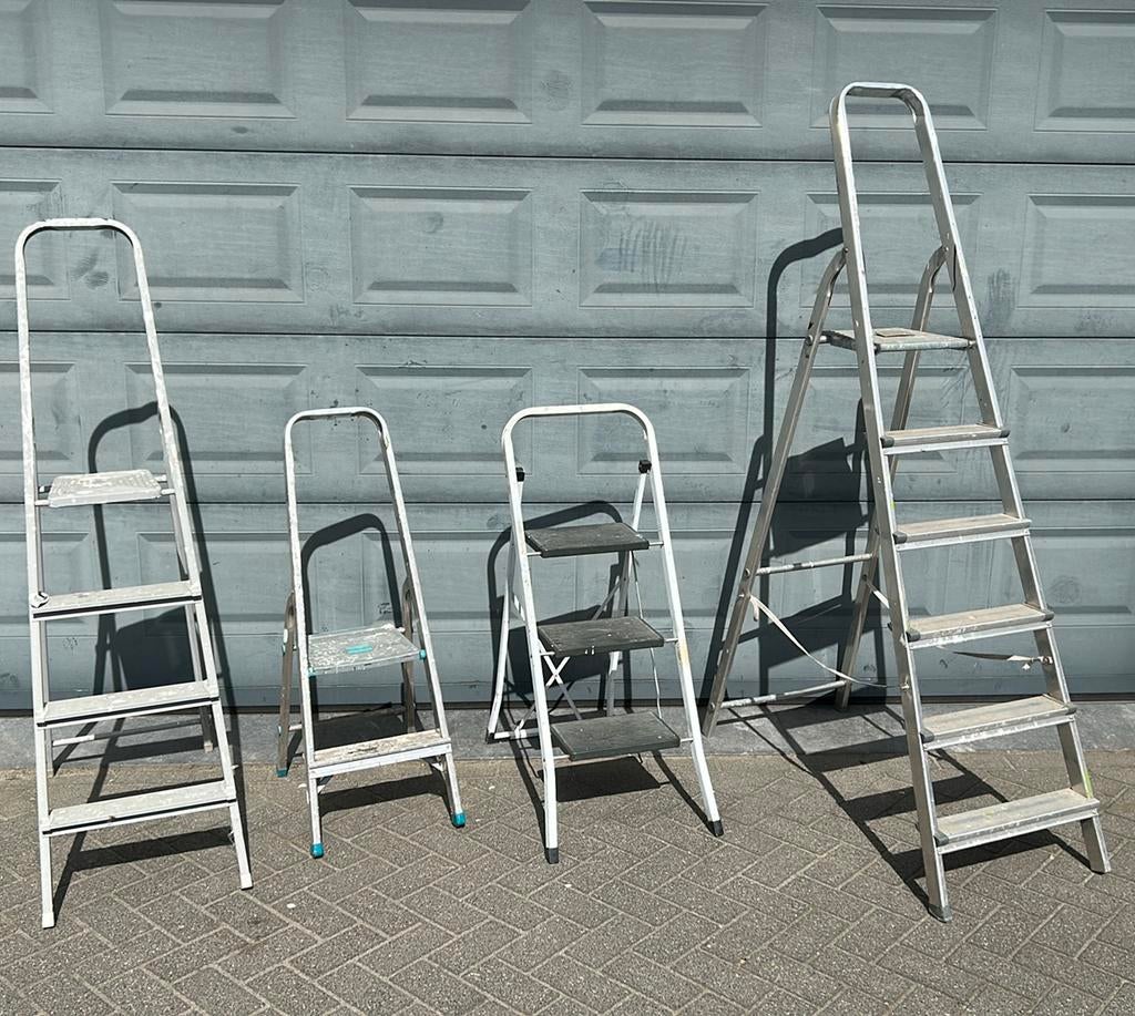 Aluminium trap. 2, 3, 4 en 6 treden., Ophalen, Gebruikt