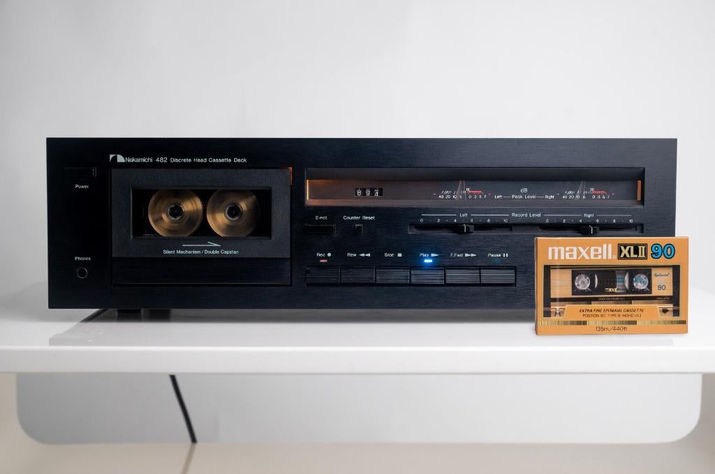 Nakamichi 482 3-Head Cassettedeck, Audio, Tv en Foto, Cassettedecks, Ophalen of Verzenden, Dubbel, Overige merken, Tiptoetsen