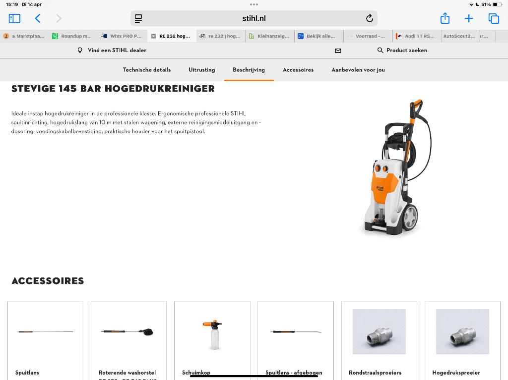 Hogedrukreiniger, Ophalen of Verzenden, Zo goed als nieuw, Elektrisch, Stihl