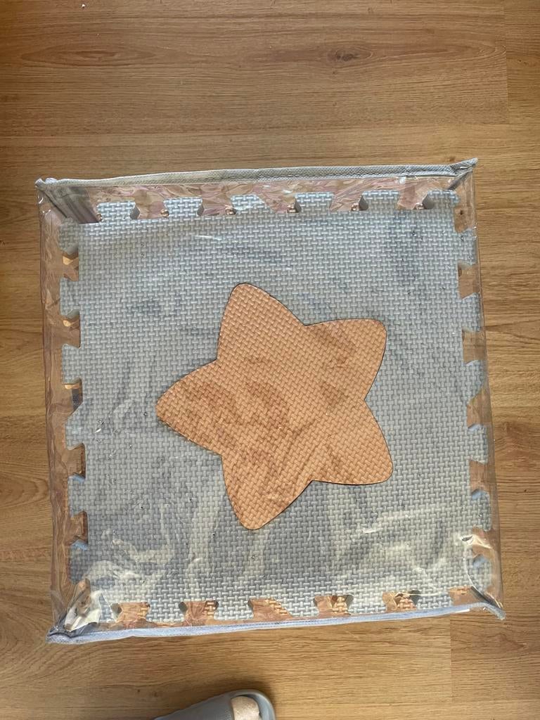 Speelmat schuim foam blauw paars beige, Ophalen of Verzenden, Gebruikt