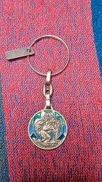 Heilige Christoffel sleutelhanger groen-blauw, Ophalen of Verzenden, Nieuw, Merk