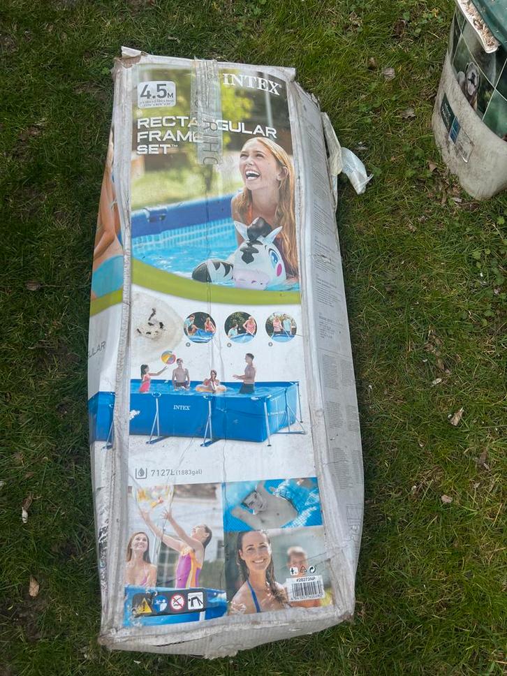 Intex Rectangular Frame Zwembad 4.5M - Zo goed als nieuw, Tuin en Terras, Zwembaden, Zo goed als nieuw, Opzetzwembad, Minder dan 80 cm