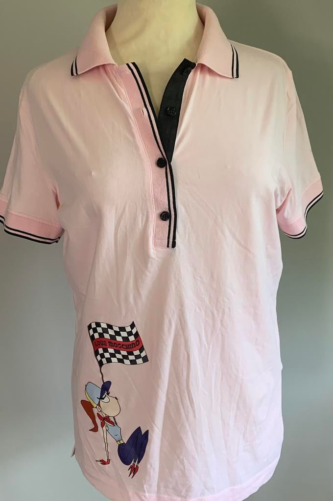Moschino polo mt M, Kleding | Dames, T-shirts, Ophalen of Verzenden, Zo goed als nieuw, Korte mouw
