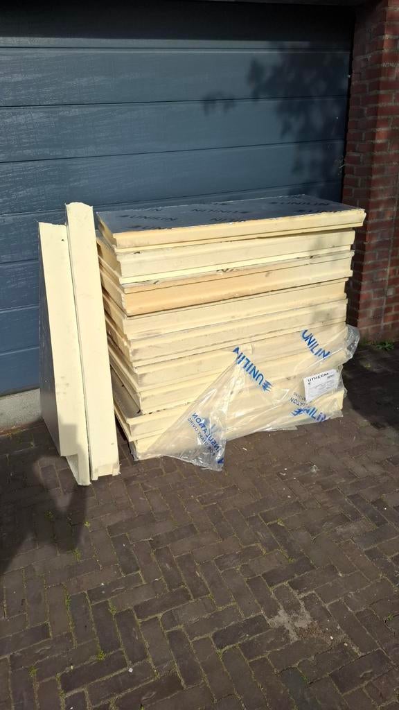 Unilin spouwisolatie, Doe-het-zelf en Verbouw, Isolatie en Afdichting, Ophalen, Zo goed als nieuw, Hardschuim (Pir), 12 cm of meer
