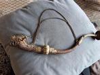 Antieke pijp  met drakenkop handvat tibet ritueel, Ophalen of Verzenden