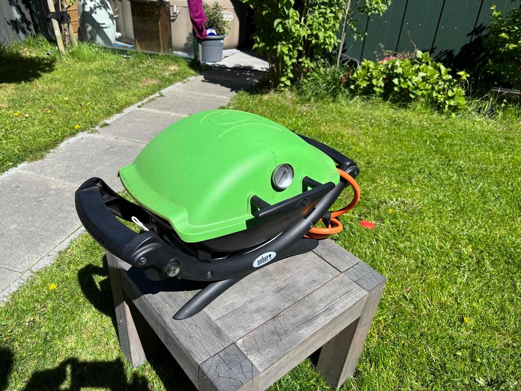 Weber Q 1200 gas BBQ met gasfles en slang, Tuin en Terras, Gasbarbecues, Ophalen, Gebruikt