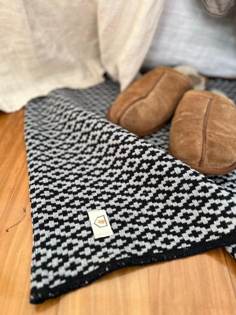 Nieuwe Katoenen Loper 60x150cm - Grafische Print Portugal, Huis en Inrichting, 100 tot 150 cm, Zwart, Nieuw, Rechthoekig