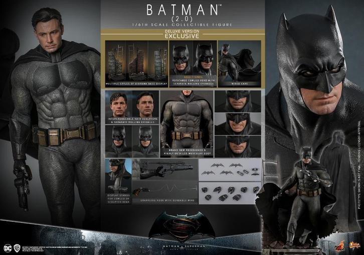 Hot Toys Batman v Superman Batman 2.0 Deluxe Version MMS732, Verzamelen, Speelgoed, Nieuw, Ophalen of Verzenden