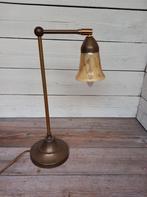 Messing Art Deco bureaulamp., Antiek en Kunst, Ophalen of Verzenden