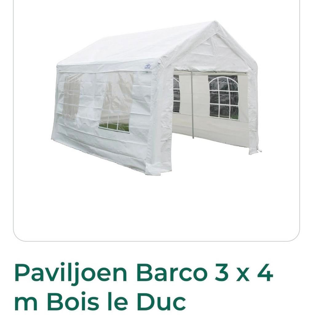 Partytent bois le duc 3x4m (1x opgezet) + nieuw dakzeil, Ophalen, Zo goed als nieuw, Minder dan 5 meter