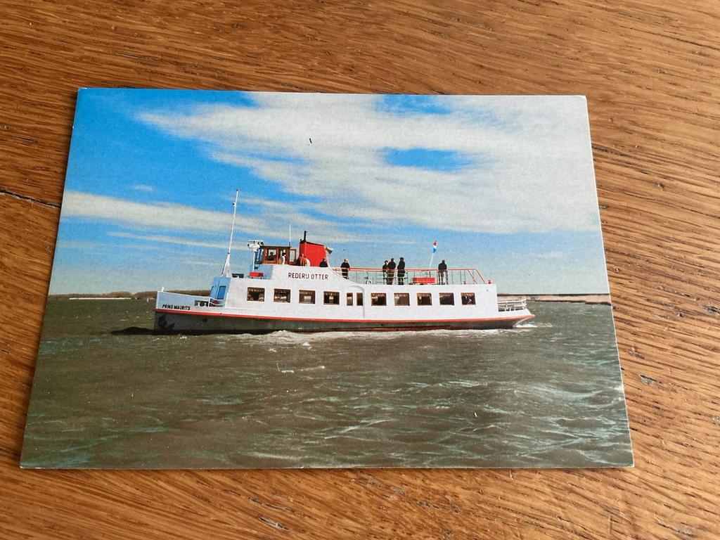 S474 Rederij OTTER Willemstad MS PRINS MAURITS plakrest, Verzamelen, Ansichtkaarten | Nederland, Ophalen of Verzenden, Zuid-Holland