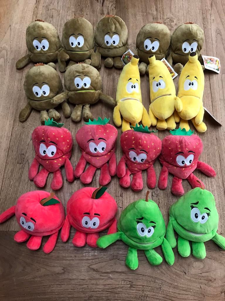 Set 18 handpoppen/poppenkastpoppen fruit, zgan, Ophalen of Verzenden, Zo goed als nieuw, Overige typen
