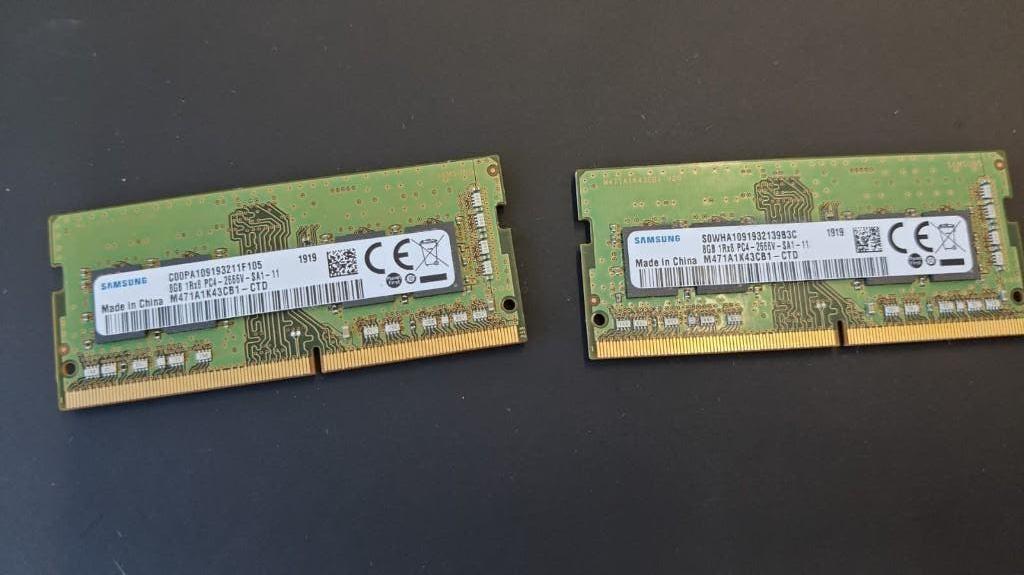 2x8GB DDR4 2666MHz SODIMM, Computers en Software, RAM geheugen, DDR4, Ophalen of Verzenden, Zo goed als nieuw, Laptop