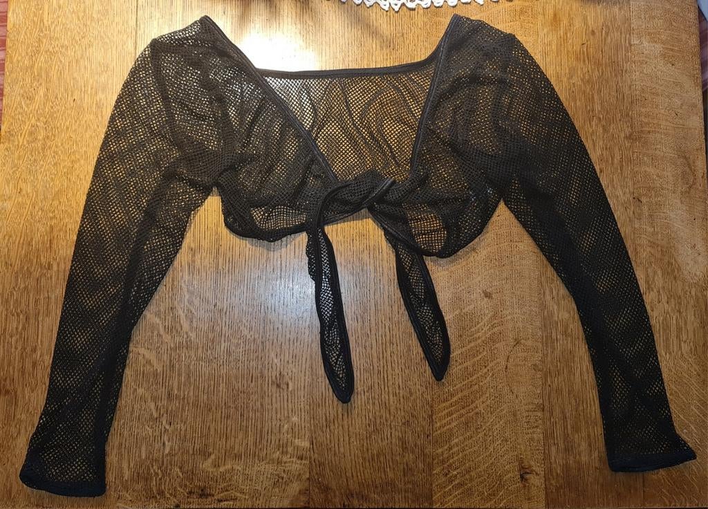 Transparante bolero zwart maatje S, Zwart, Ophalen of Verzenden, Lange mouw, Maat 36 (S)