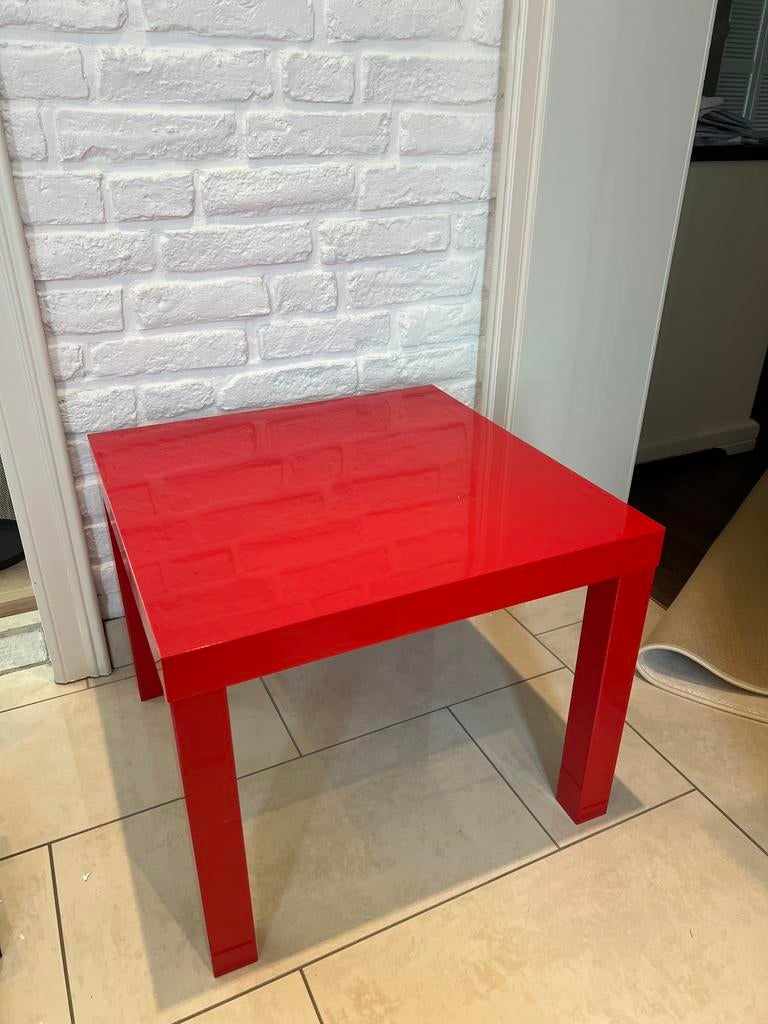 IKEA LACK Red bijzettafel salontafel kindertafel Kids Table, Ophalen, Zo goed als nieuw, Rechthoekig, 45 tot 60 cm
