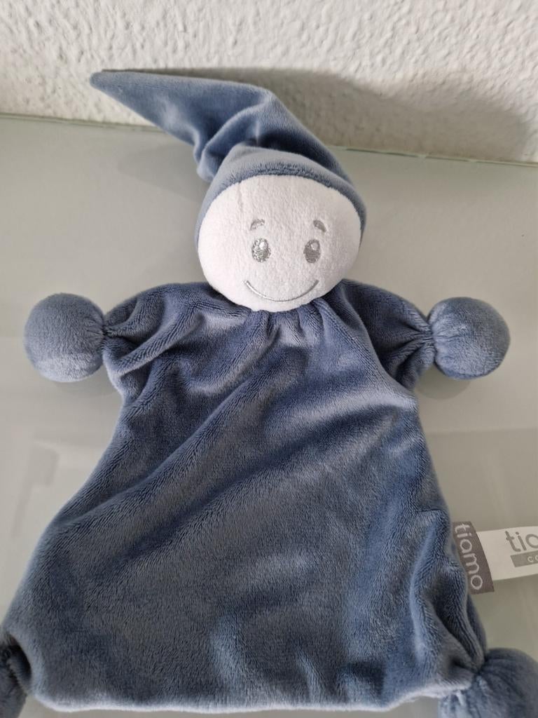 Tiamo knuffeldoekje knuffel spookje, Overige typen, Blauw, Ophalen of Verzenden, Zo goed als nieuw