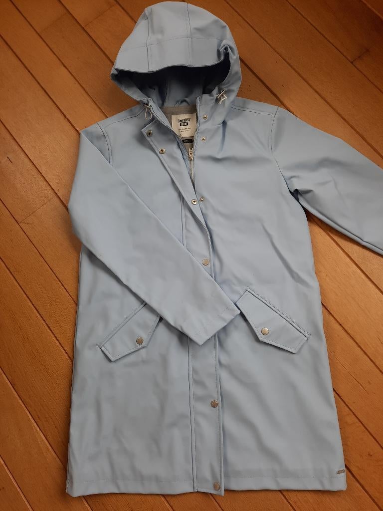 America Today regenjas licht blauw maat S, Blauw, Ophalen of Verzenden, Zo goed als nieuw, Maat 36 (S)