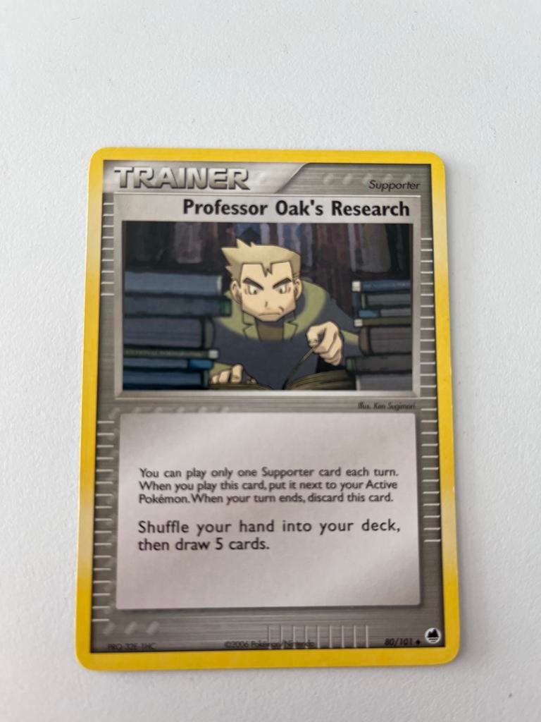 Pokemon Kaart: Professor Oak's Research (Trainer) 80/101, Ophalen of Verzenden, Zo goed als nieuw, Losse kaart