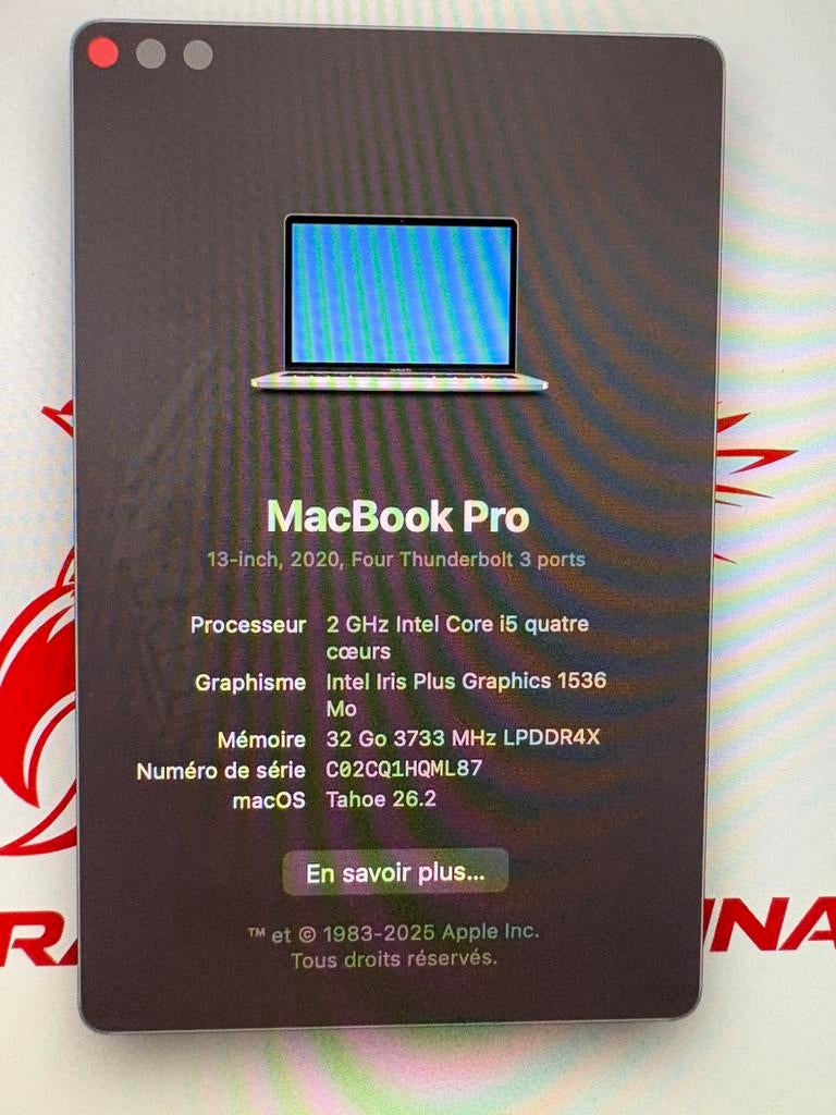 Macbook pro 2020 13 inch 32GB Ram 2TB SSD., Computers en Software, Apple Macbooks, 1 TB of meer, 32 GB, 13 inch, Zo goed als nieuw