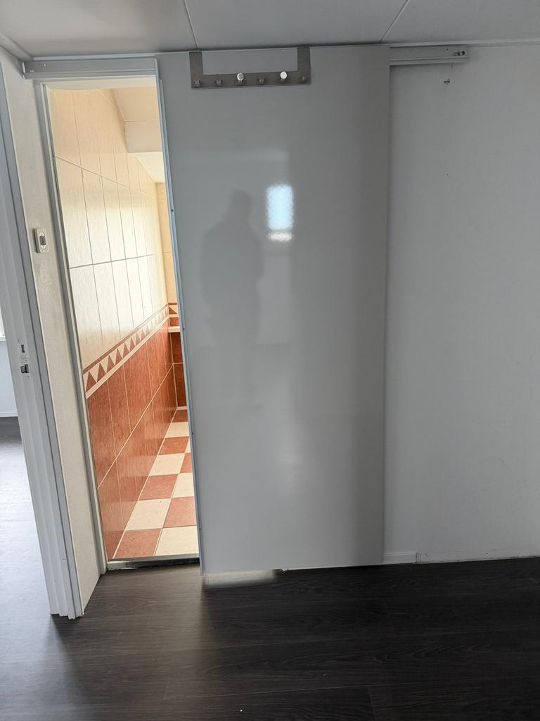 Grijze schuifdeur incl. rails – 194 x 76,3 cm, Ophalen