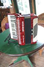 Hohner accordeon 72 bas, Muziek en Instrumenten, Accordeons, Gebruikt, 72-bas, Met koffer, Hohner