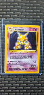 Alakazam Base Set 1st Edition Pokémon Kaart, Ophalen of Verzenden, Gebruikt, Losse kaart