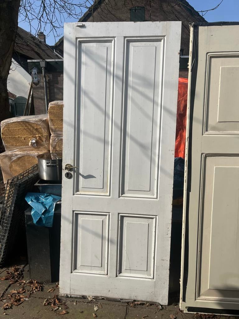 Gratis Paneeldeur uit boerderij 1850 - 212x86cm, Doe-het-zelf en Verbouw, Gebruikt, 80 tot 100 cm, Binnendeur, Ophalen of Verzenden