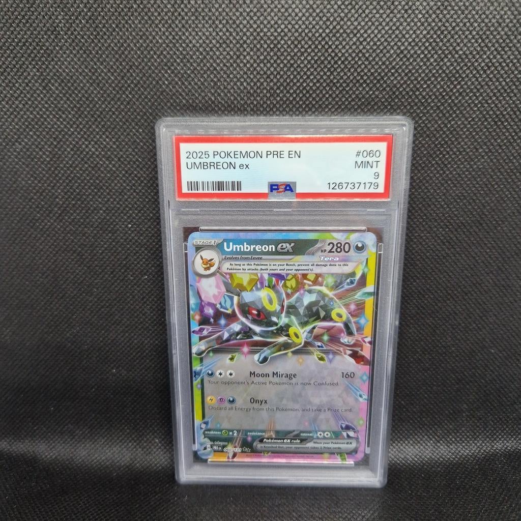 Umbreon ex PRE EN PSA 9, Ophalen of Verzenden, Zo goed als nieuw