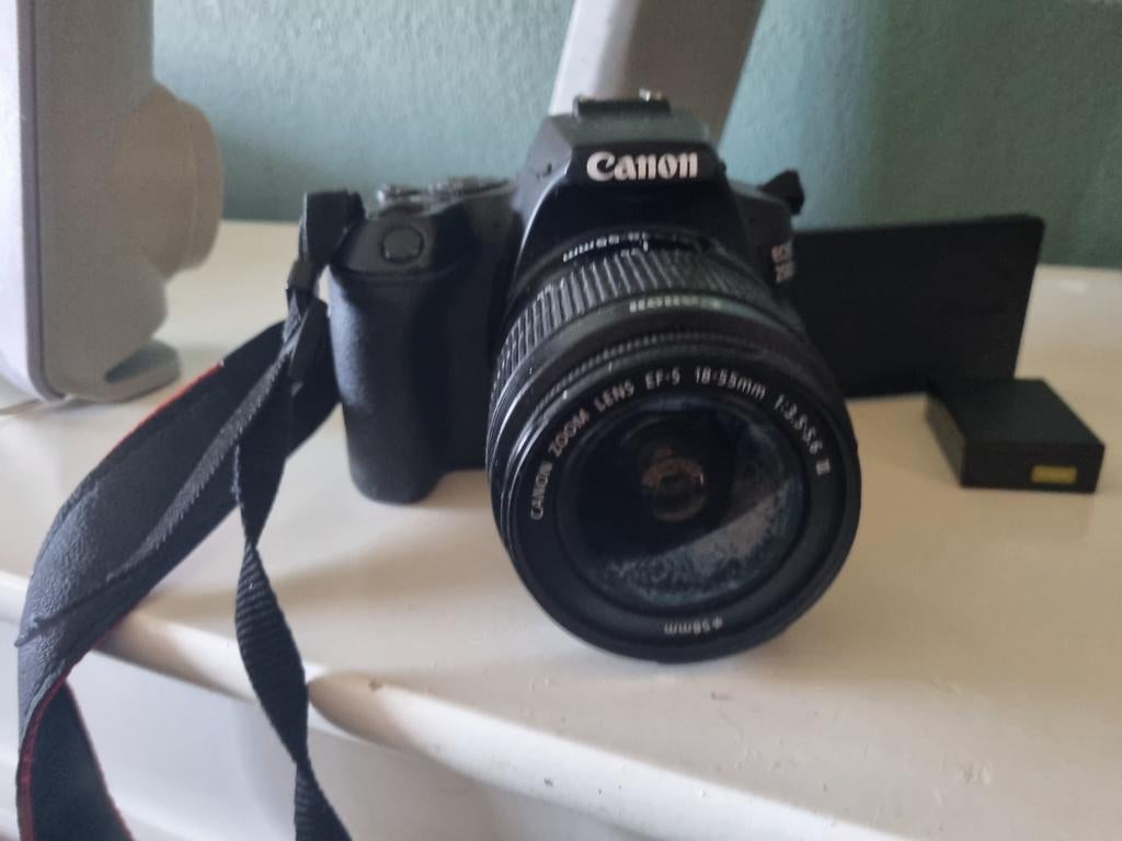 Canon EOS 250D met 2 LC-E17E laders en accu's  en statief, Ophalen of Verzenden, Gebruikt, Spiegelreflex, Canon