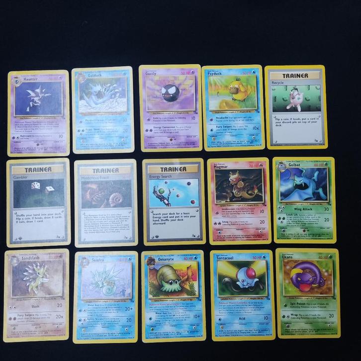 fossil pokemon kaarten set, Hobby en Vrije tijd, Verzamelkaartspellen | Pokémon, Meerdere kaarten, Ophalen of Verzenden