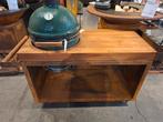 Big Green Egg Large - Met OFYR tafel PRO Corten 135 Teak, Tuin en Terras, Houtskoolbarbecues, Ophalen of Verzenden, Zo goed als nieuw
