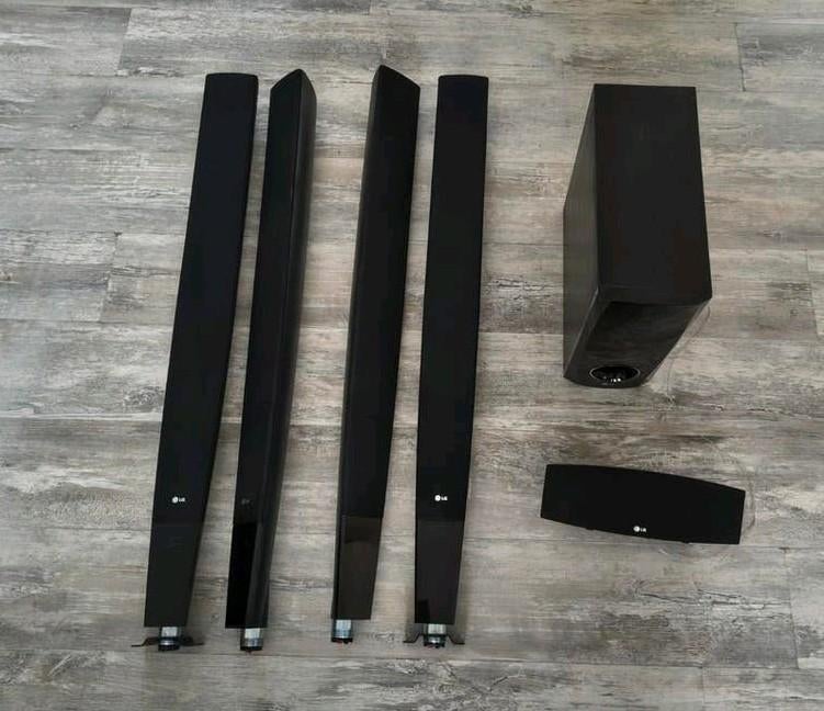 LG HT 503 speakers en subwoofer, Ophalen, 120 watt of meer, Subwoofer, Overige merken
