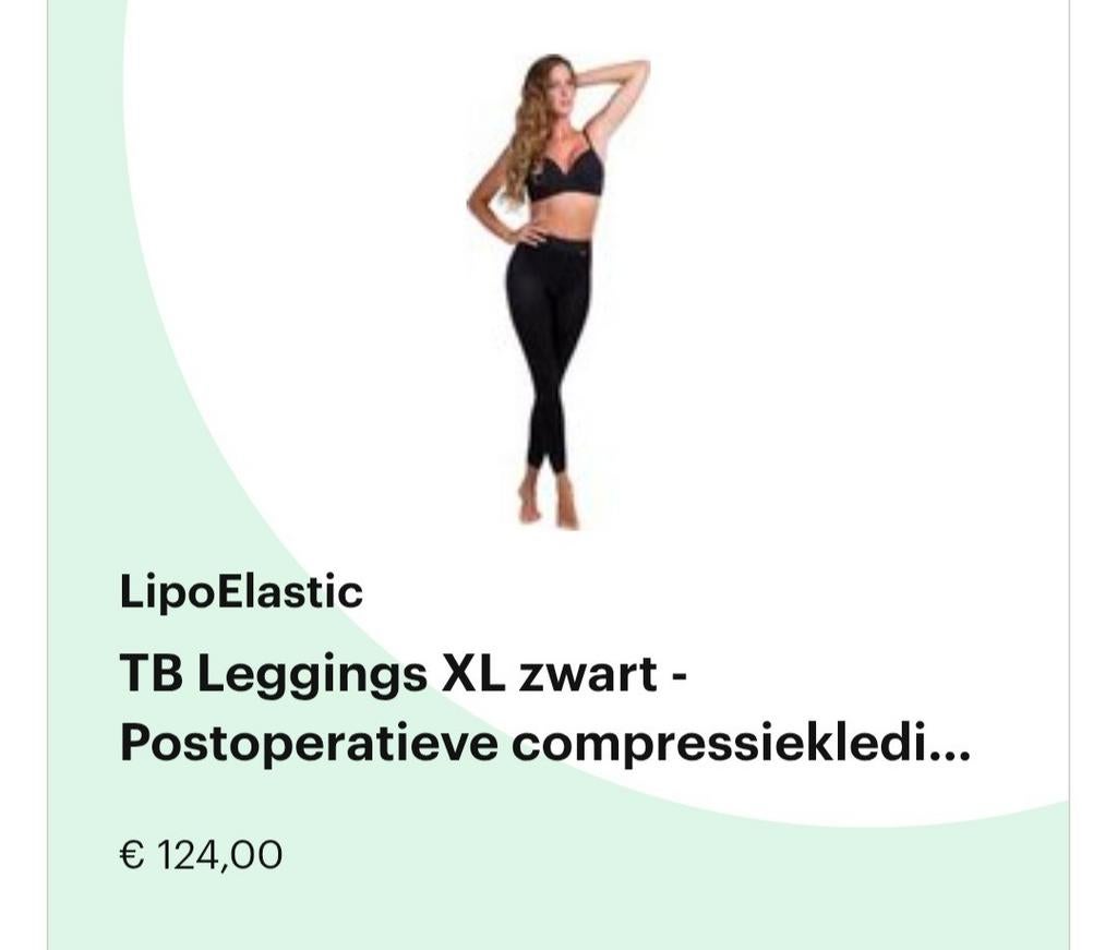 LipoElastic TB compressie legging XL zwart, Kleding | Dames, Zwart, Maat 46/48 (XL) of groter, Ophalen of Verzenden, Zo goed als nieuw
