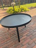 Woood Mesa bijzettafel/salontafel zwart hout, Minder dan 45 cm, Gebruikt, Rond, Ophalen of Verzenden