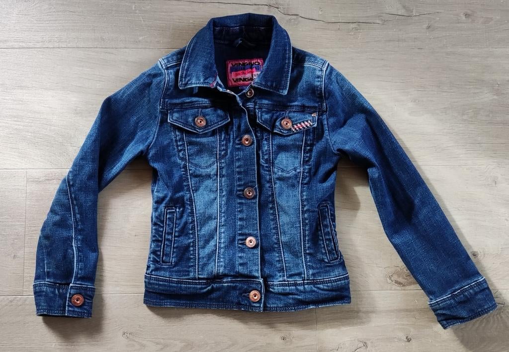 Spijkerjackje / Spijkerjasje maat 6 / 116, Ophalen of Verzenden, Zo goed als nieuw, Vingino, Meisje