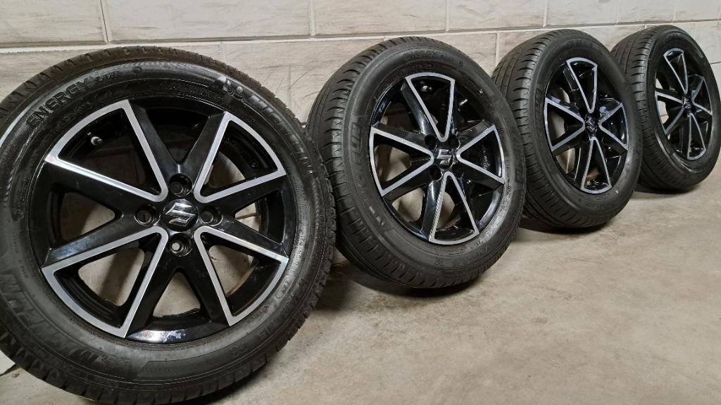Bi-color velgen Suzuki Swift Baleno Ignis Splash 175/65/15, Gebruikt, 15 inch, 175 mm, Banden en Velgen