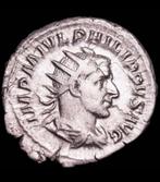 Romeinse zilveren Antoninianus Filips I (244-249 n.Chr.), Vóór koninkrijk, Zilver, Losse munt, Overige waardes
