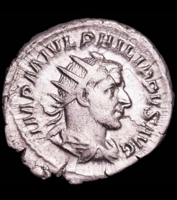 Romeinse zilveren Antoninianus Filips I (244-249 n.Chr.), Postzegels en Munten, Munten | Nederland, Losse munt, Overige waardes