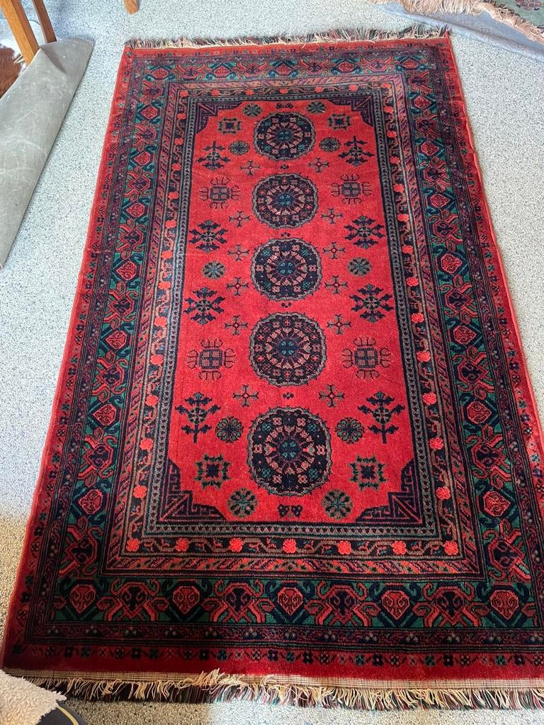 Vintage vloerkleed zuiver scheerwol 240 x 140, Ophalen of Verzenden