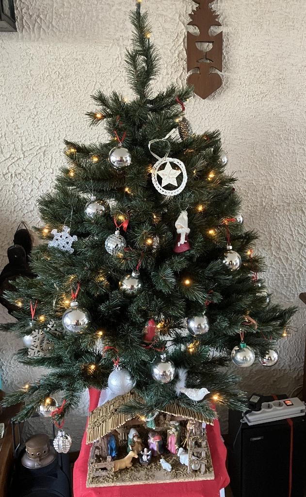 kunstkerstboom compleet met lichtjes, Diversen, Ophalen, Zo goed als nieuw